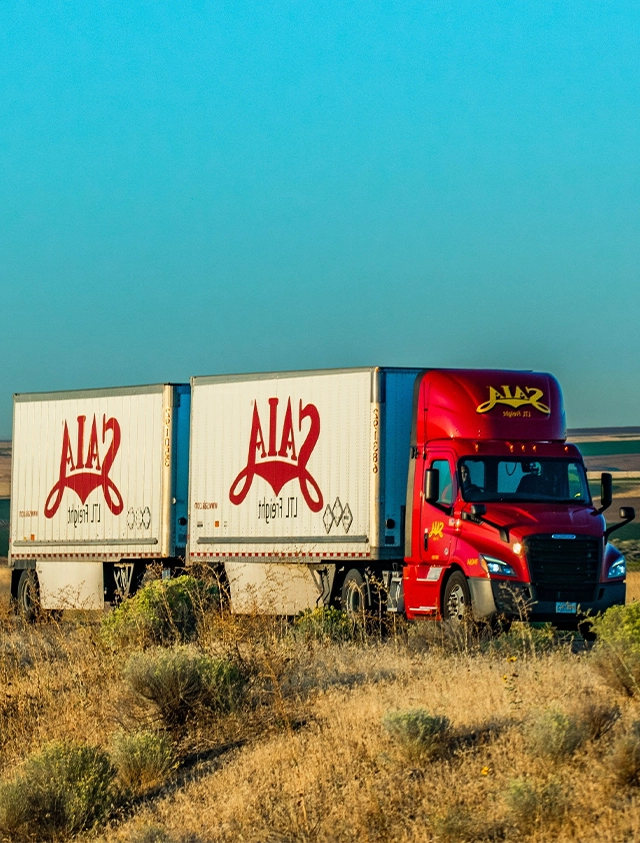 ltl truck trailer on road